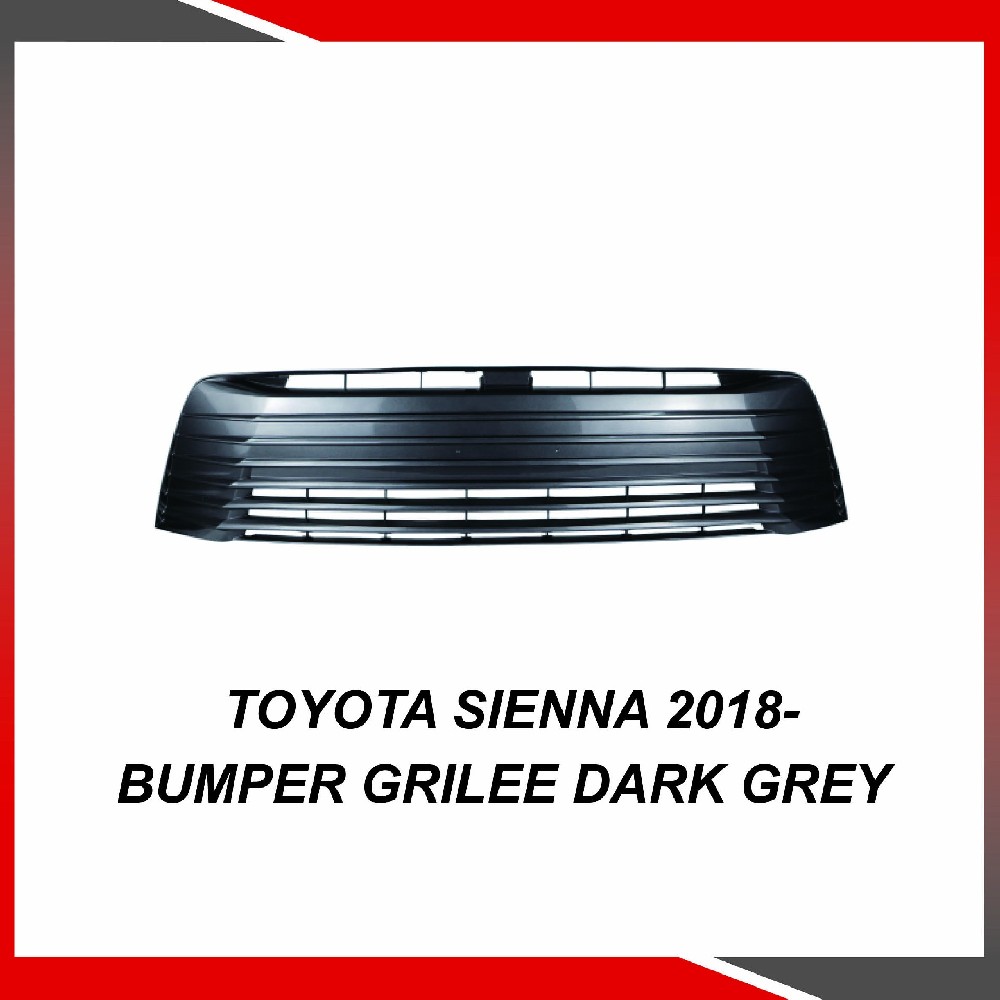 Toyota Sienna 2018- Bumper grille dark grey