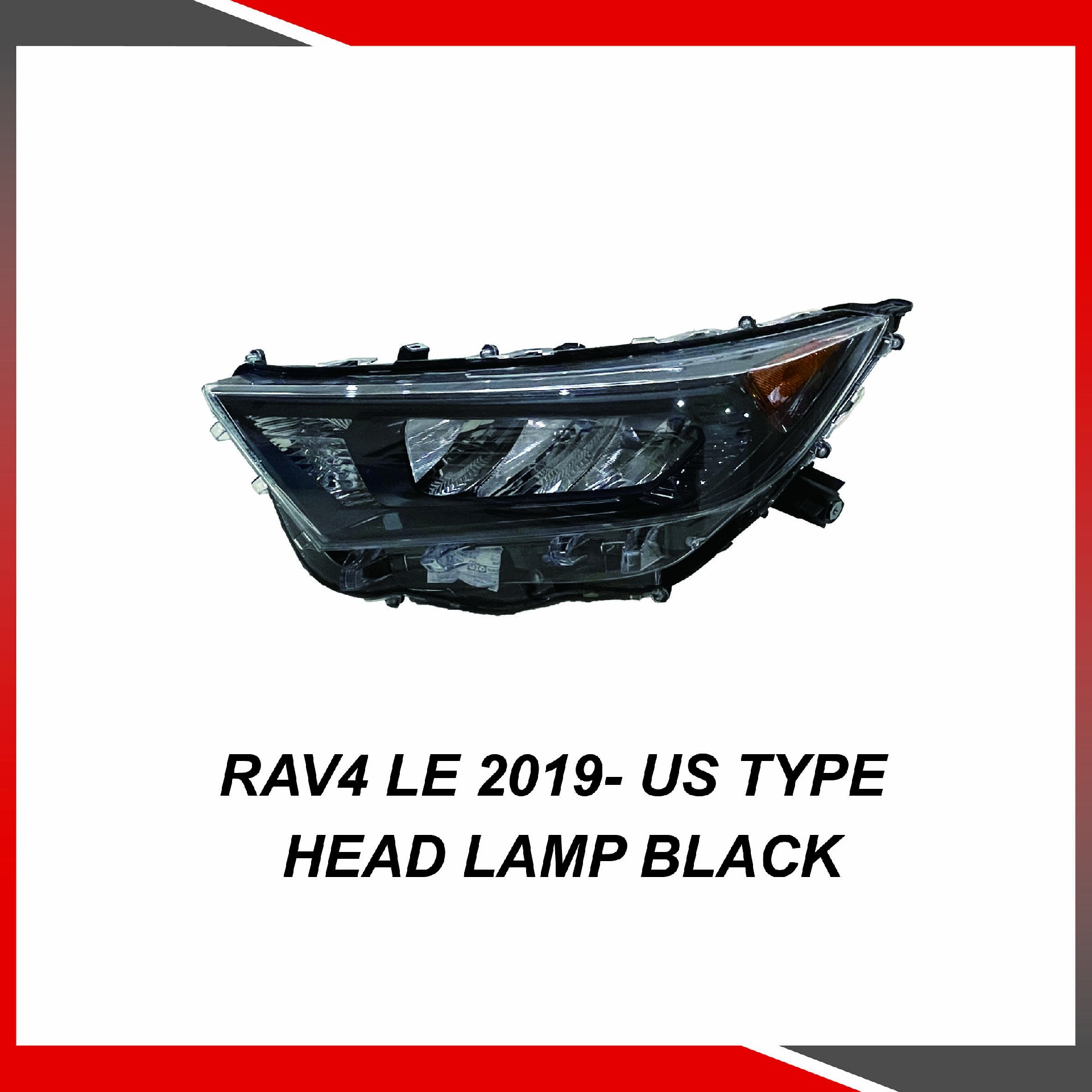 Toyota RAV4 2019- US Type Head lamp black-China auto lamp bumper
